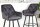 Tresenstuhl Chesterfield aus Samt Metall in Grau Schwarz