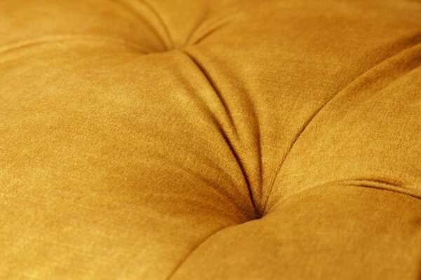 Tabouret de bar velours métal jaune noir Chesterfield
