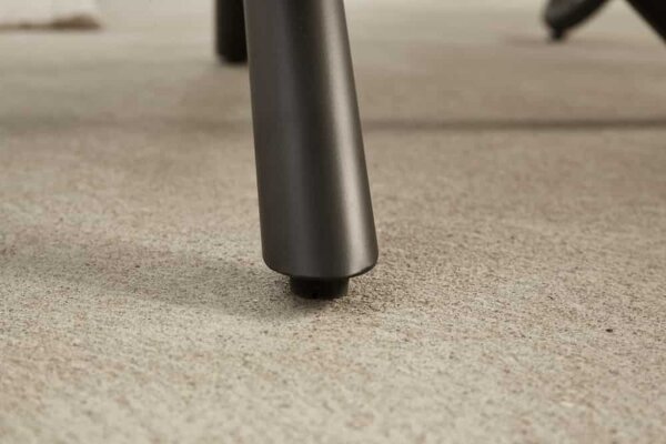 Chaise pivotante Jaune Noir en tissu Métal sans roulettes Rétro