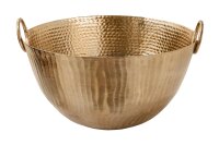 Dekoschale rund Ø 25 cm Hammerschlag in Gold...