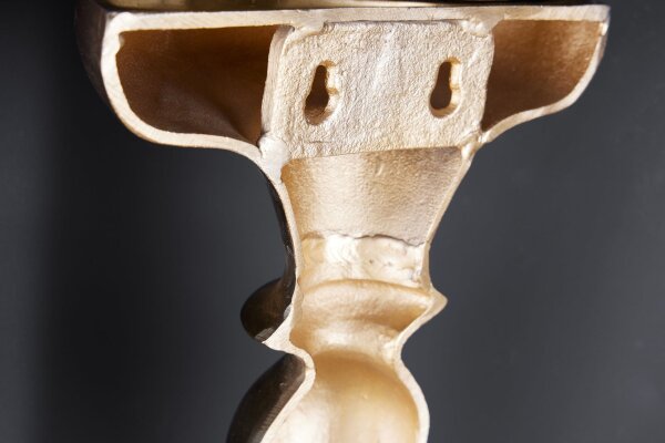 Étagère flottante en métal doré, hauteur 60 cm, fabrication artisanale baroque