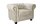 Sessel Samt Holz in Creme Beige Braun B: 110 cm Chesterfield