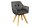 Chaise pivotante sans roulettes Gris Naturel Velours Bois avec accoudoirs