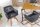 Chaise pivotante sans roulettes Gris Naturel Velours Bois avec accoudoirs
