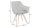 Chaise pivotante sans roulettes Gris Naturel Velours Bois avec accoudoirs