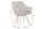 Chaise pivotante Marron Naturel en tissu bois sans roulettes avec accoudoirs