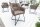 Chaise de salle à manger velours métal taupe noir avec accoudoirs