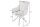 Chaise de bureau Gris noir en tissu métal avec accoudoir pivotant