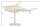 Deko Statue Metall Hai Fisch in Gold 68 cm lang Handarbeit