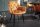 Chaise avec accoudoirs Chesterfield jaune noir en velours métal