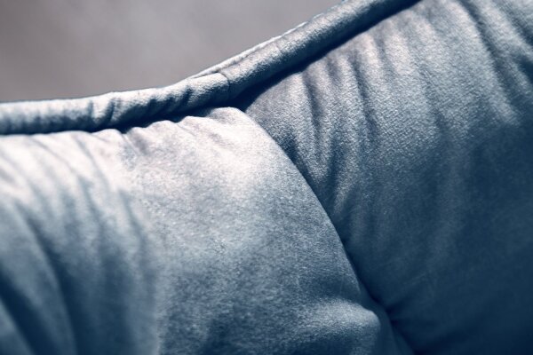 Esszimmerstuhl Samt Metall in Petrol Schwarz Chesterfield