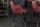 Chaise de salle à manger avec accoudoirs Rouge Noir Or Rétro Velours