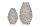 Deko Vase 2er Set Handarbeit aus Metall in Silber