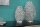 Deko Vase 2er Set Handarbeit aus Metall in Silber