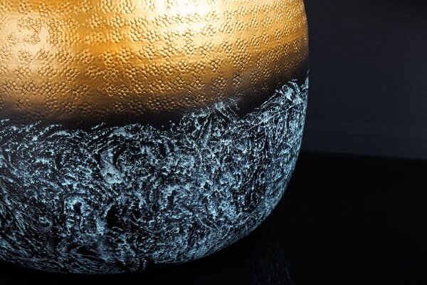 Deko Vase Metall in Gold Patina Ø 30 cm H: 36 cm Orientalisch