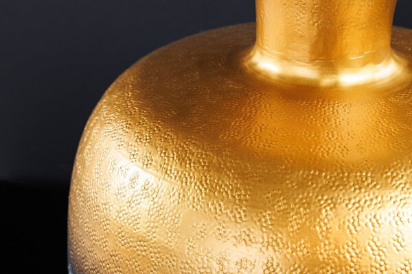 Deko Vase Metall in Gold Patina Ø 30 cm H: 36 cm Orientalisch