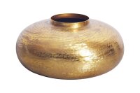 Deko Vase Metall in Gold &Oslash; 35 cm Orientalisch Hammerschlag
