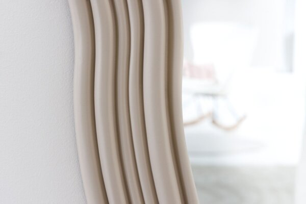 Wandspiegel Modern Greige H: 100 cm asymmetrisches Design