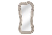Wandspiegel Modern Greige H: 100 cm asymmetrisches Design