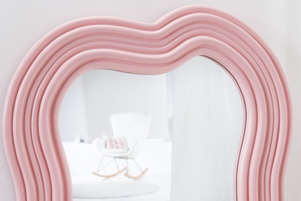 Wand Spiegel Rosa H: 100 cm asymmetrisches Design