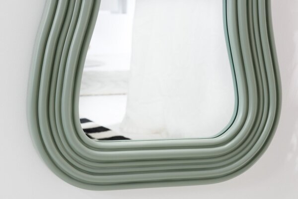 Grand miroir mural H : 100 cm cadre asymétrique vert