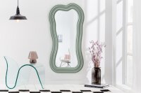Grand miroir mural H : 100 cm cadre asymétrique vert