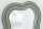 Grand miroir mural H : 100 cm cadre asymétrique vert