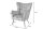 Fauteuil à oreilles velours beige crème avec accoudoirs Chesterfield