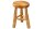 Hocker Teakholz Natur B: 30 cm Dreibein Landhaus