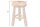 Hocker Teakholz Natur B: 30 cm Dreibein Landhaus