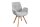 Chaise de salle à manger Gris Scandinave en bois bouclé