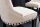 Barhocker mit Lehne in Beige Schwarz Chesterfield Stoff Holz