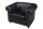 Sessel Kunstleder Schwarz Braun B: 110 cm Chesterfield