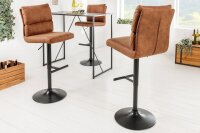Tresenstuhl höhenverstellbar drehbar Braun Schwarz