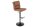 Chaise de comptoir réglable en hauteur pivotante Marron Noir