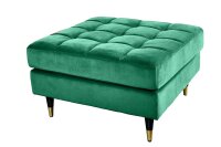 Sitzhocker Samt Grün B: 80 cm Retro Design SOPHIA