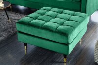 Sitzhocker Samt Grün B: 80 cm Retro Design SOPHIA