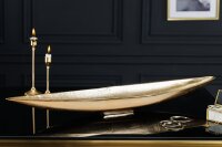 Dekoschale länglich 82 cm lang aus Metall in Gold...