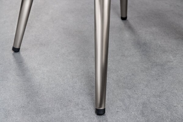 Tresenstuhl ohne Lehne höhenverstellbar Metall in Silber