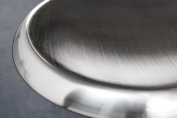 Tresenstuhl ohne Lehne höhenverstellbar Metall in Silber