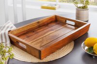 Plateau en bois de sheesham 29 x 44 cm avec...