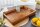 Tablett Holz Sheesham 29 x 44 cm mit Griffen Unikat