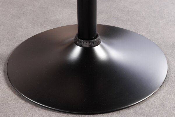 Barstuhl Kunstleder Holzfurnier Metall Schwarz höhenverstellbar