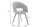 Chaise de salle à manger Tissu Métal avec accoudoirs Vert Noir