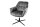 Chaise de bureau Gris Noir sans roulettes réglable en hauteur