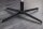 Chaise de bureau Gris Noir sans roulettes réglable en hauteur