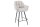 Tresenstuhl mit Lehne Stoff Metall Creme Beige Schwarz