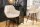 Tresenstuhl mit Lehne Stoff Metall Creme Beige Schwarz