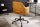 Chaise de bureau jaune noir velours métal réglable en hauteur
