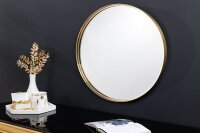 Wandspiegel Metall Rahmen rund Ø 50 cm in Gold...